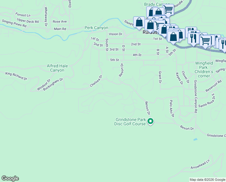 map of restaurants, bars, coffee shops, grocery stores, and more near 101 Oak Grove Place in Ruidoso