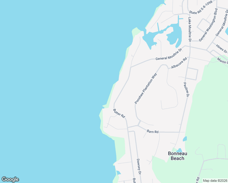 map of restaurants, bars, coffee shops, grocery stores, and more near 911 Butter Road in Bonneau