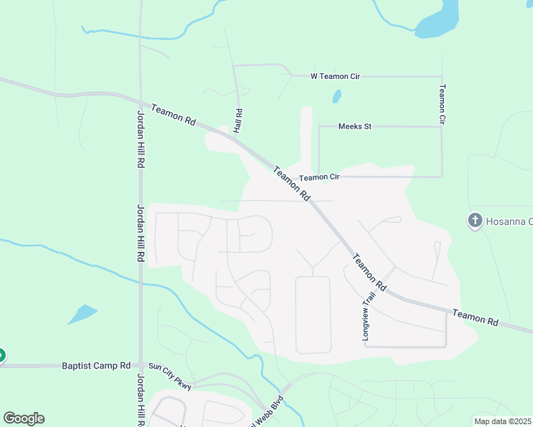 map of restaurants, bars, coffee shops, grocery stores, and more near 150 Little Gem Court in Griffin