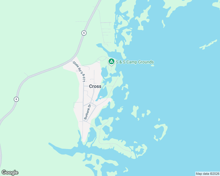 map of restaurants, bars, coffee shops, grocery stores, and more near 177 Eagle Point Road in Cross