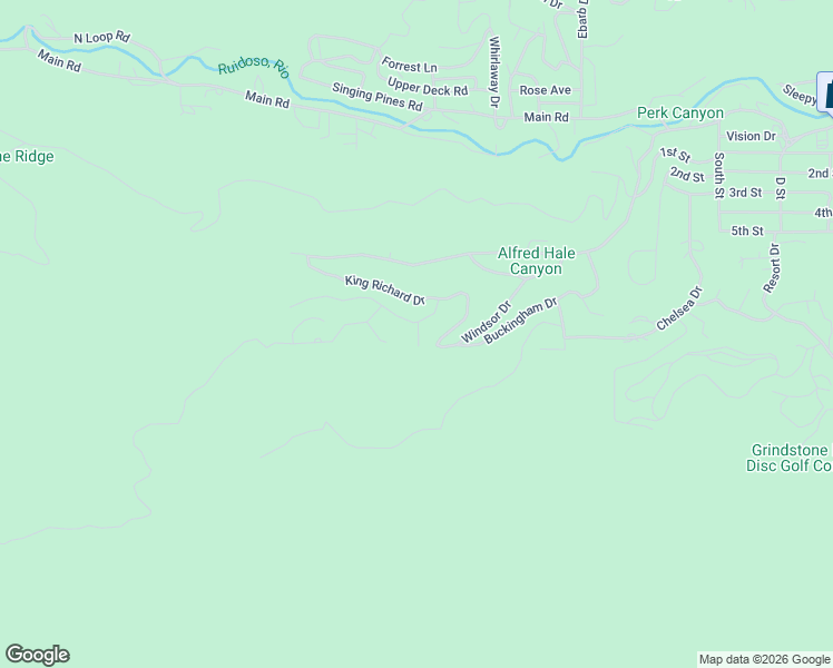 map of restaurants, bars, coffee shops, grocery stores, and more near Ivanhoe Road in Ruidoso