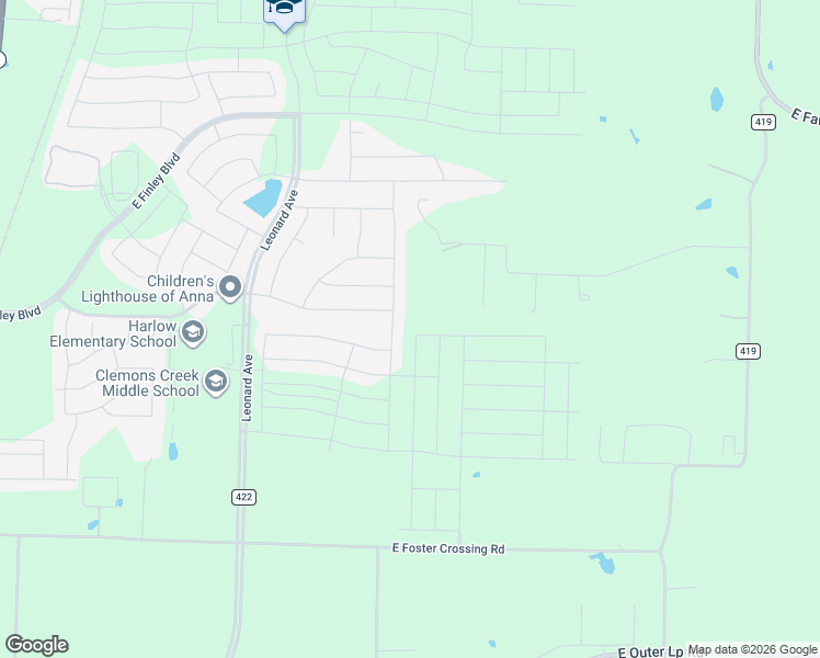 map of restaurants, bars, coffee shops, grocery stores, and more near 2405 Caroline St in Anna