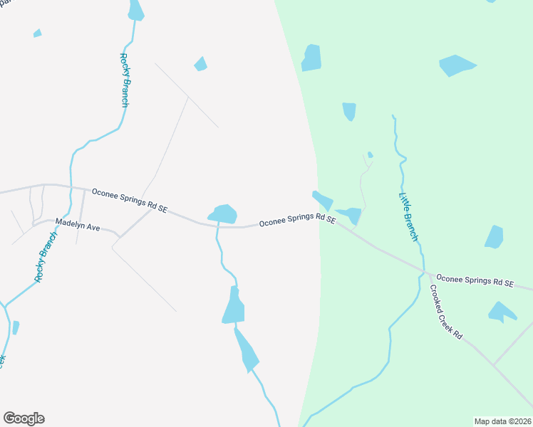 map of restaurants, bars, coffee shops, grocery stores, and more near 570-572 Oconee Springs Road Southeast in Eatonton