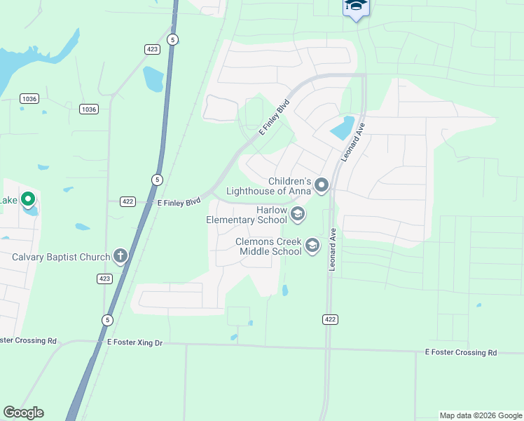 map of restaurants, bars, coffee shops, grocery stores, and more near 2415 Maston Drive in Anna