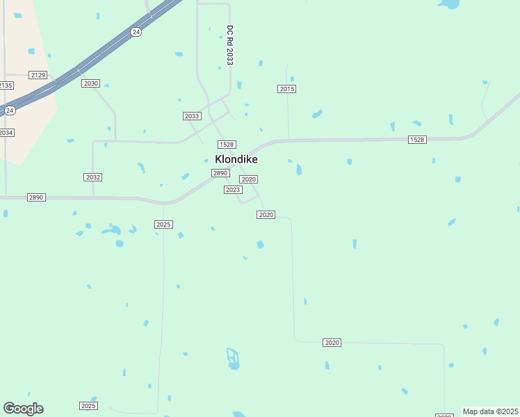 map of restaurants, bars, coffee shops, grocery stores, and more near 134 County Road 2023 in Klondike