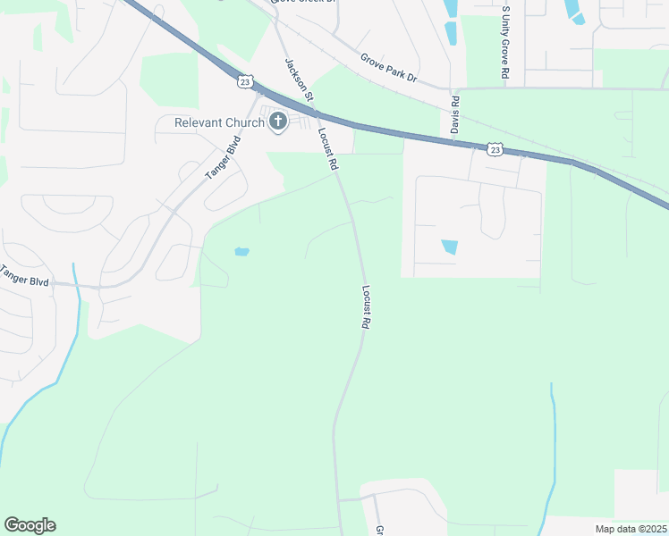 map of restaurants, bars, coffee shops, grocery stores, and more near 262 Locust Road in Locust Grove