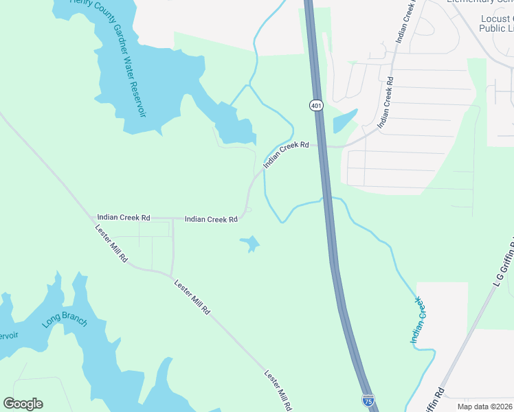 map of restaurants, bars, coffee shops, grocery stores, and more near 991 Indian Creek Road in Locust Grove