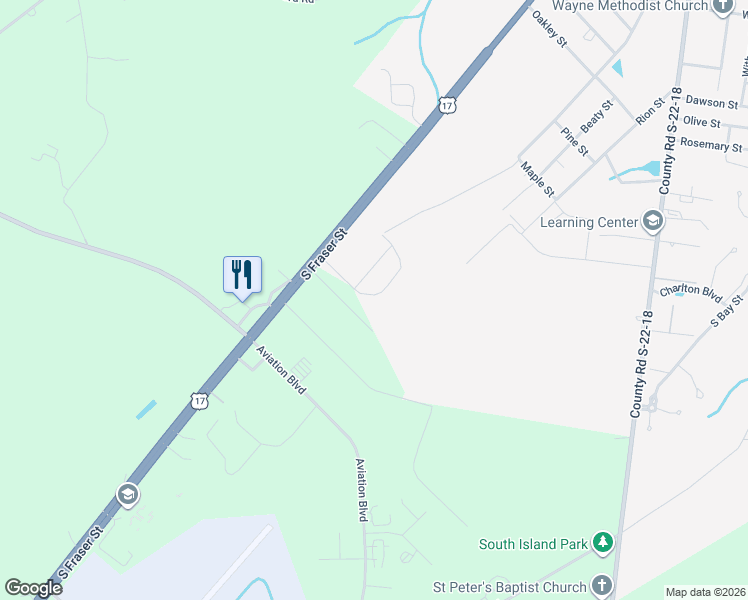 map of restaurants, bars, coffee shops, grocery stores, and more near 186 Industrial Drive in Georgetown
