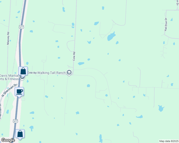 map of restaurants, bars, coffee shops, grocery stores, and more near 10040 Horse Shoe Nail Drive in Pilot Point