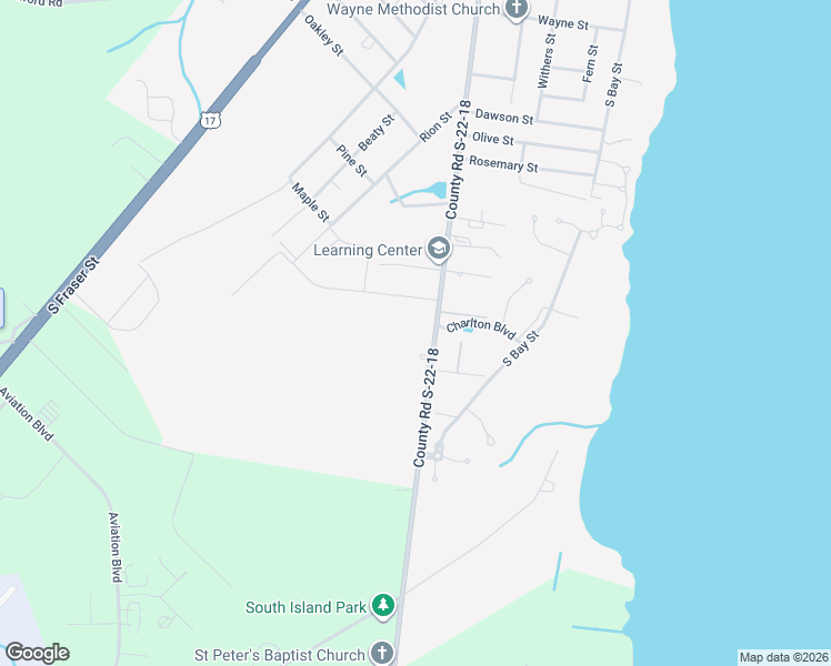 map of restaurants, bars, coffee shops, grocery stores, and more near 2818 South Island Road in Georgetown