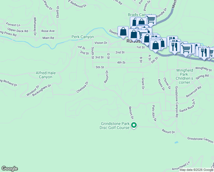 map of restaurants, bars, coffee shops, grocery stores, and more near 101 Oak Grove Pl in Ruidoso