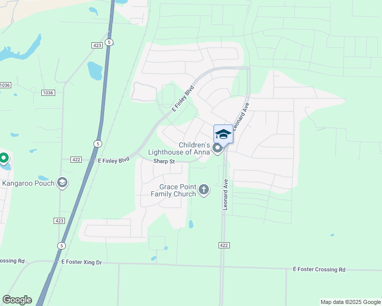 map of restaurants, bars, coffee shops, grocery stores, and more near 2415-2537 County Road 422 in Anna