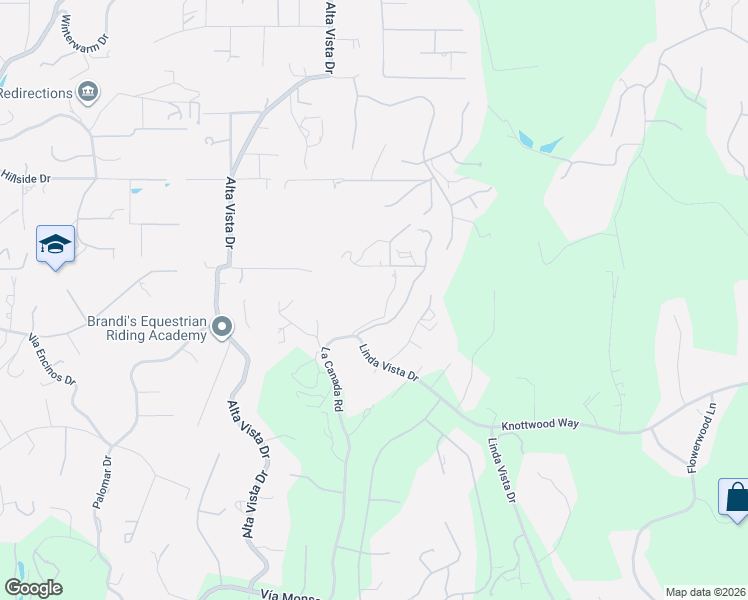 map of restaurants, bars, coffee shops, grocery stores, and more near 3600 Linda Vista Drive in Fallbrook