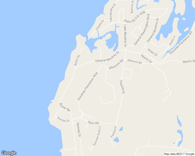 map of restaurants, bars, coffee shops, grocery stores, and more near 312 Pooshee Plantation Way in Bonneau