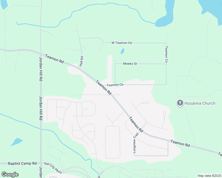 map of restaurants, bars, coffee shops, grocery stores, and more near 1759 Teamon Circle in Griffin