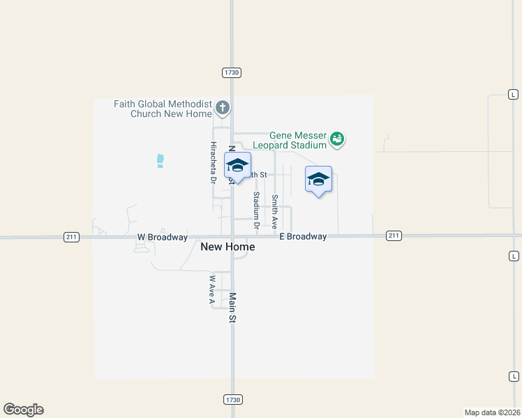 map of restaurants, bars, coffee shops, grocery stores, and more near North 2nd Street in New Home