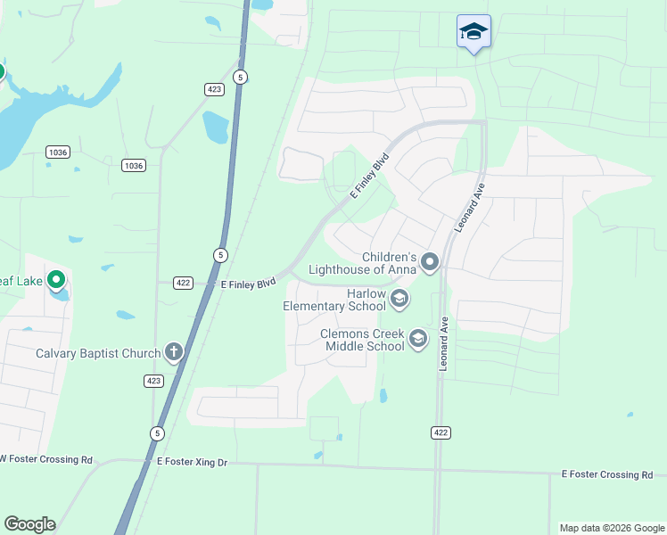 map of restaurants, bars, coffee shops, grocery stores, and more near 2220-2872 County Road 422 in Anna