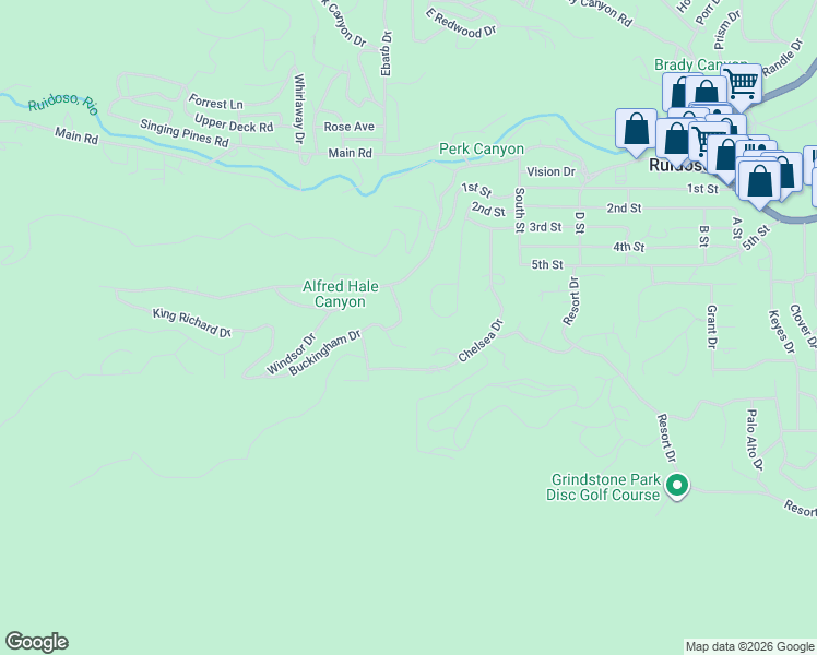 map of restaurants, bars, coffee shops, grocery stores, and more near 564 2nd Street in Ruidoso