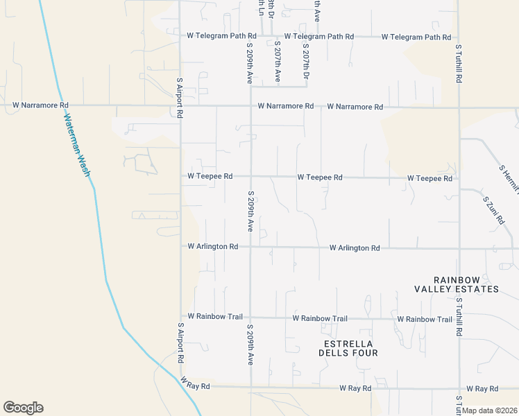map of restaurants, bars, coffee shops, grocery stores, and more near 12917 South 209th Avenue in Buckeye