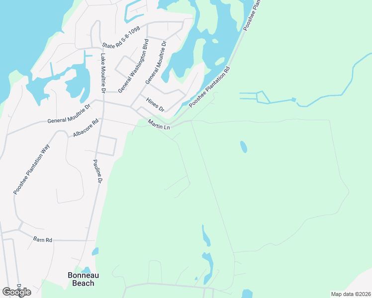 map of restaurants, bars, coffee shops, grocery stores, and more near 226 Albacore Road in Bonneau