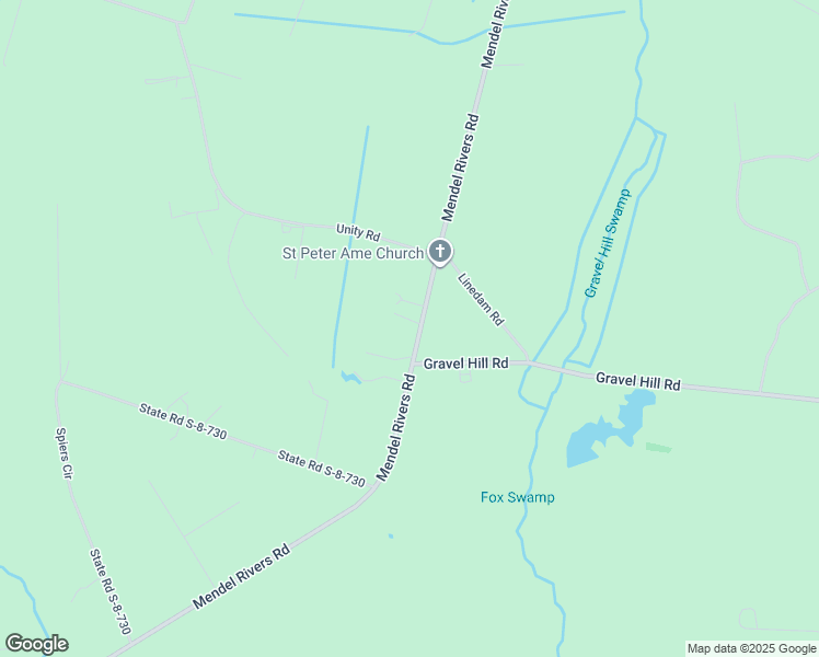 map of restaurants, bars, coffee shops, grocery stores, and more near 1266 Mendel Rivers Road in Bonneau
