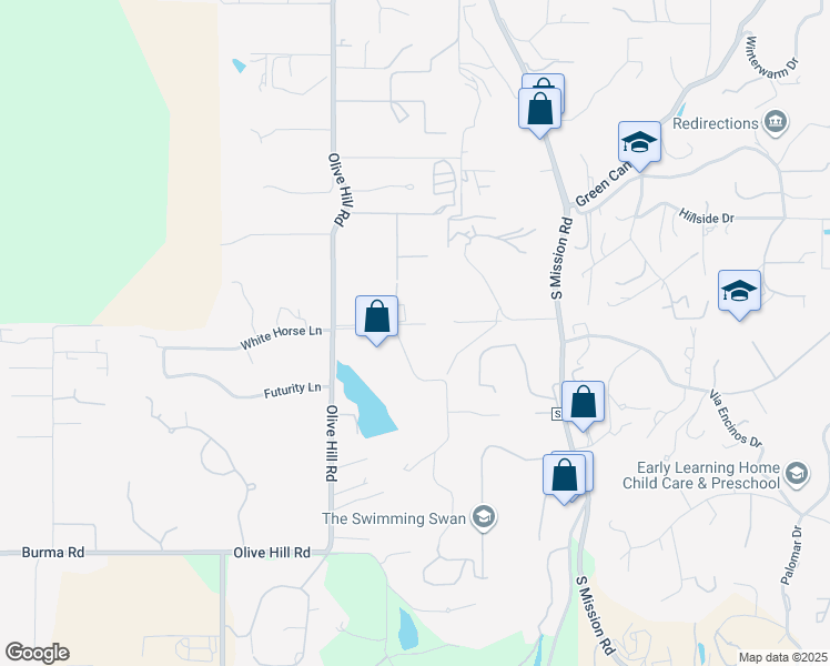 map of restaurants, bars, coffee shops, grocery stores, and more near 3632 Paseo De Olivos in Fallbrook
