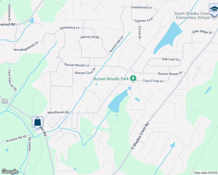 map of restaurants, bars, coffee shops, grocery stores, and more near 3846 Guyton Road in Birmingham