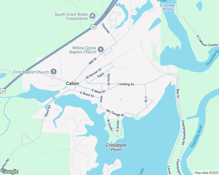 map of restaurants, bars, coffee shops, grocery stores, and more near 509 East Main Street in Calion