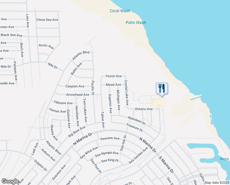 map of restaurants, bars, coffee shops, grocery stores, and more near 2761 Michigan Avenue in Thermal