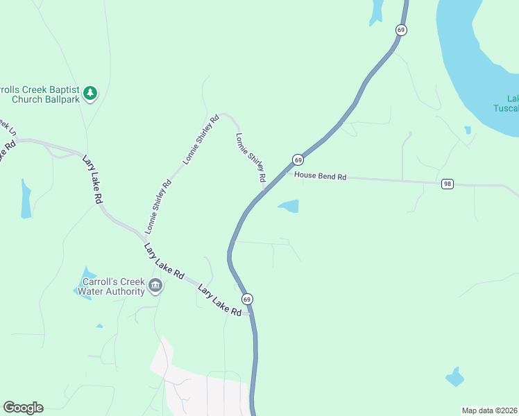 map of restaurants, bars, coffee shops, grocery stores, and more near 14441 Alabama 69 in Northport