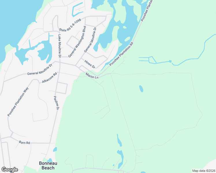 map of restaurants, bars, coffee shops, grocery stores, and more near 226 Albacore Road in Bonneau