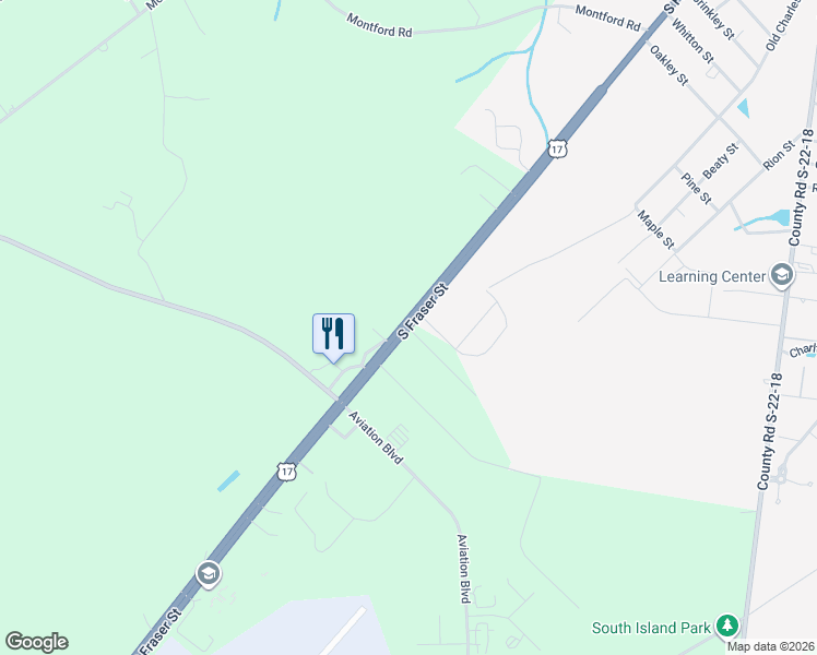 map of restaurants, bars, coffee shops, grocery stores, and more near 1 Industrial Park Drive in Georgetown