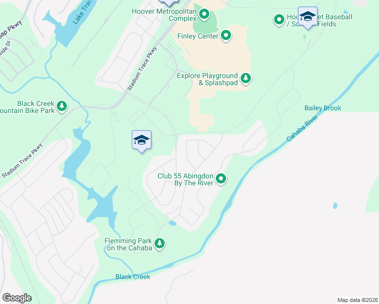 map of restaurants, bars, coffee shops, grocery stores, and more near 4004 Olivia Road in Hoover
