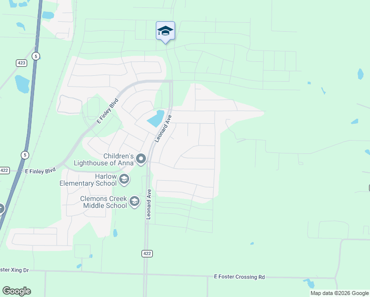 map of restaurants, bars, coffee shops, grocery stores, and more near 1135 Tiana Street in Anna