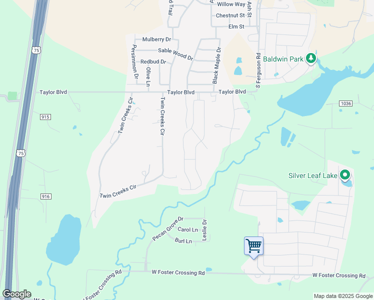 map of restaurants, bars, coffee shops, grocery stores, and more near 1817 Marvin Gardens Trail in Anna