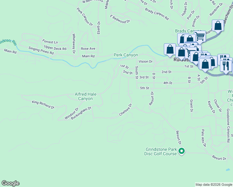 map of restaurants, bars, coffee shops, grocery stores, and more near 565 2nd Street in Ruidoso
