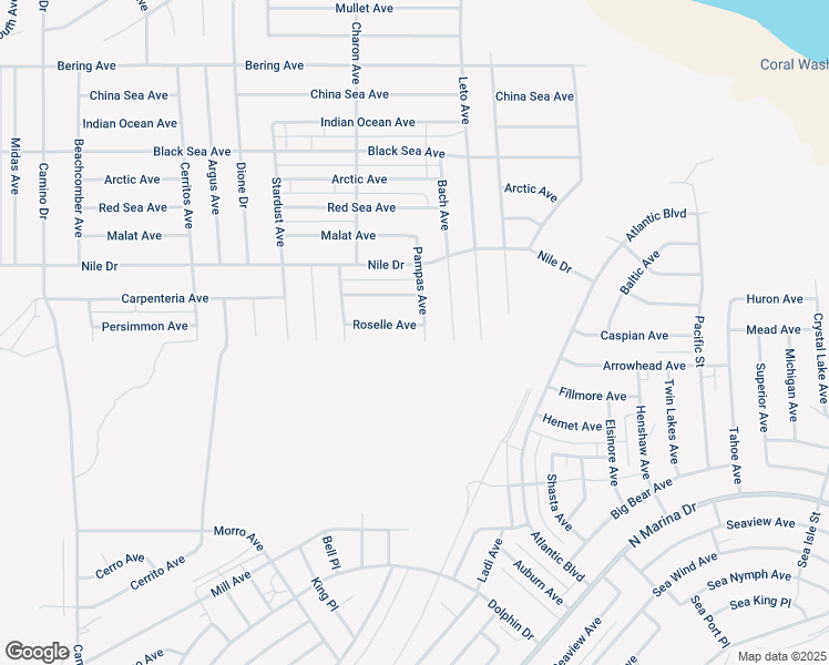 map of restaurants, bars, coffee shops, grocery stores, and more near 1231 Roselle Avenue in Thermal