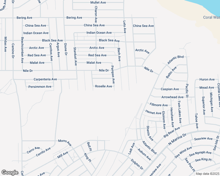 map of restaurants, bars, coffee shops, grocery stores, and more near 1231 Roselle Avenue in Thermal