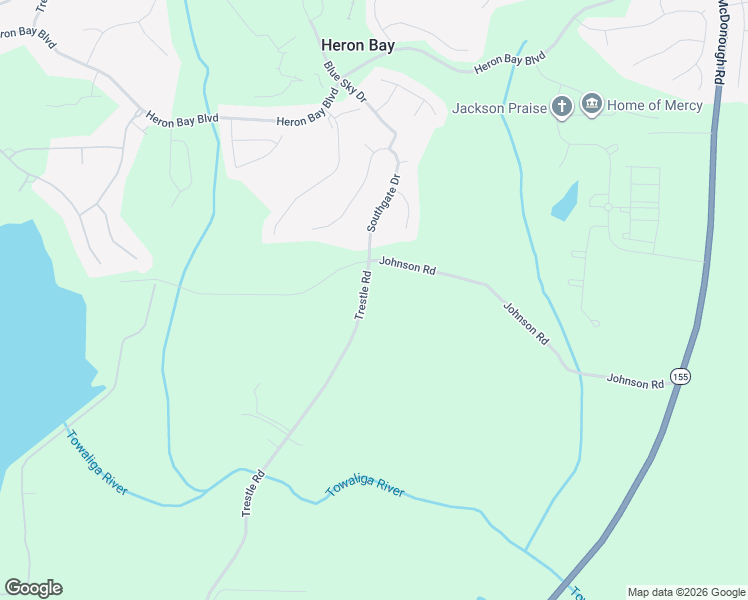 map of restaurants, bars, coffee shops, grocery stores, and more near 1508 Trestle Road in Locust Grove