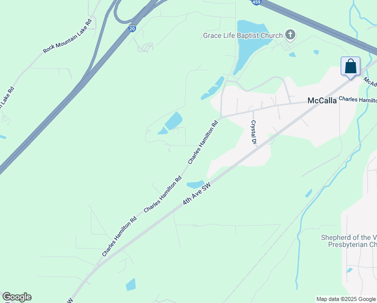 map of restaurants, bars, coffee shops, grocery stores, and more near 5638 Hidden Valley Road in McCalla