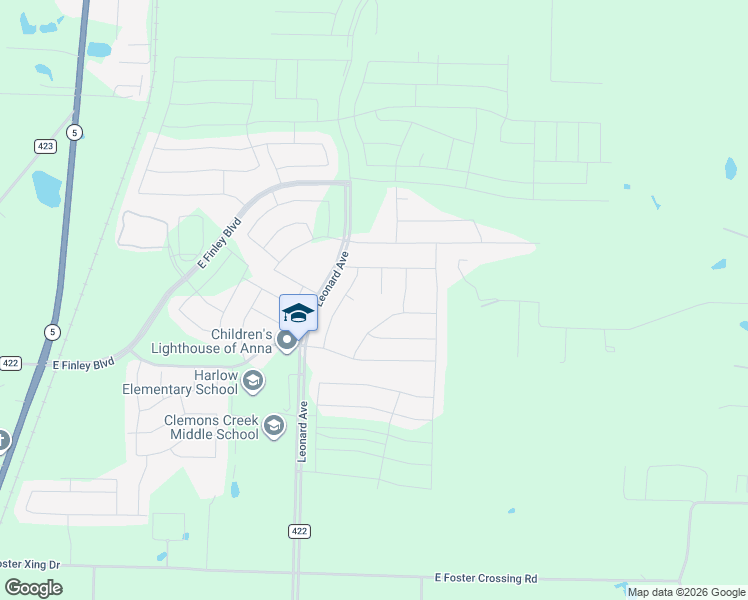 map of restaurants, bars, coffee shops, grocery stores, and more near 2114 Evelyn Circle in Anna