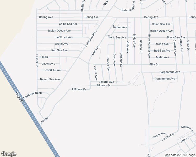map of restaurants, bars, coffee shops, grocery stores, and more near 2774 Jester Avenue in Thermal