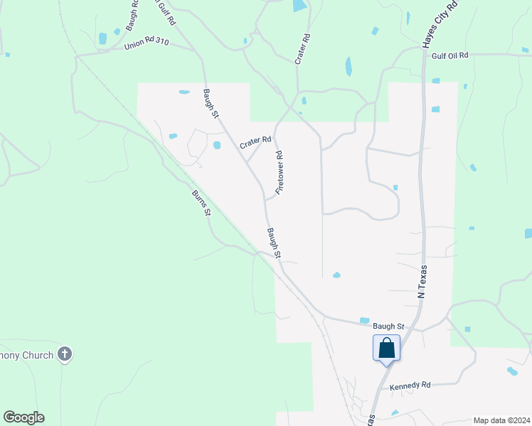 map of restaurants, bars, coffee shops, grocery stores, and more near Baugh Street in Norphlet