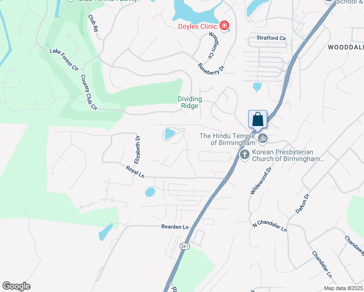 map of restaurants, bars, coffee shops, grocery stores, and more near 2120 Aaron Road in Pelham