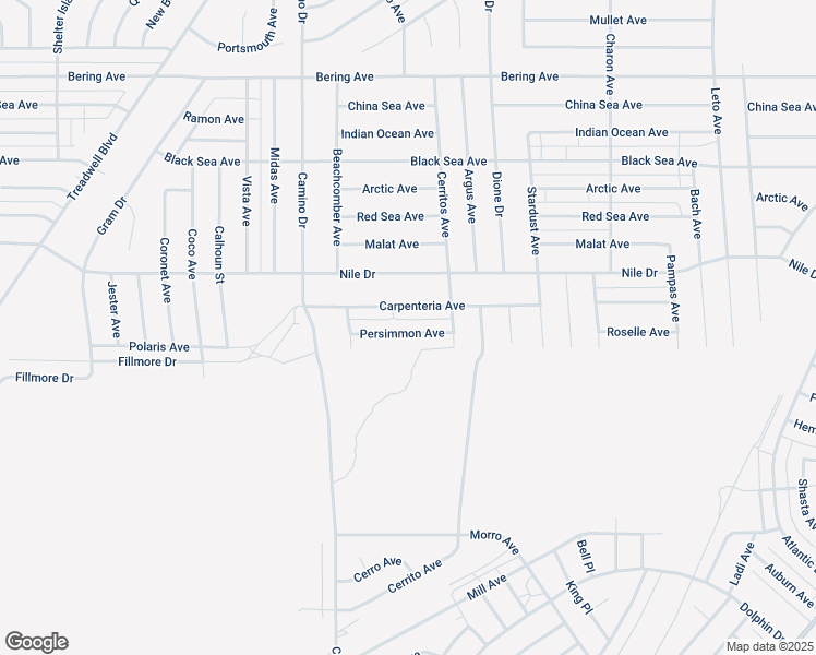 map of restaurants, bars, coffee shops, grocery stores, and more near 1348 Persimmon Avenue in Thermal