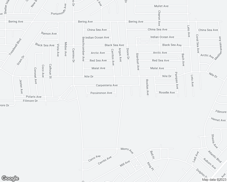 map of restaurants, bars, coffee shops, grocery stores, and more near 1332 Persimmon Avenue in Thermal