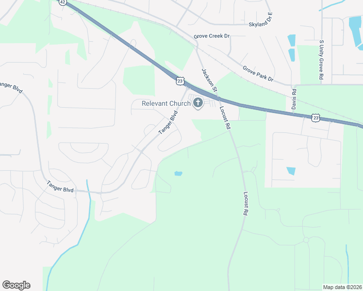 map of restaurants, bars, coffee shops, grocery stores, and more near 521 Carleton Place in Locust Grove