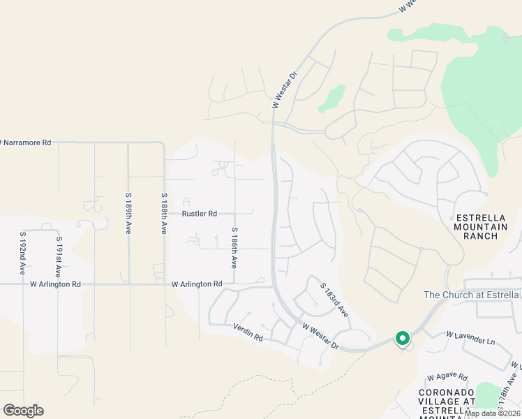 map of restaurants, bars, coffee shops, grocery stores, and more near 12803 South 186th Avenue in Buckeye
