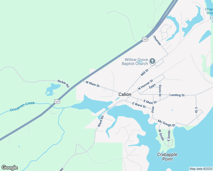 map of restaurants, bars, coffee shops, grocery stores, and more near 358 West Main Street in Strong