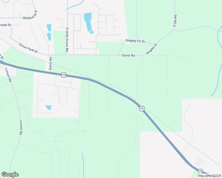 map of restaurants, bars, coffee shops, grocery stores, and more near 5037 Georgia 42 in Locust Grove